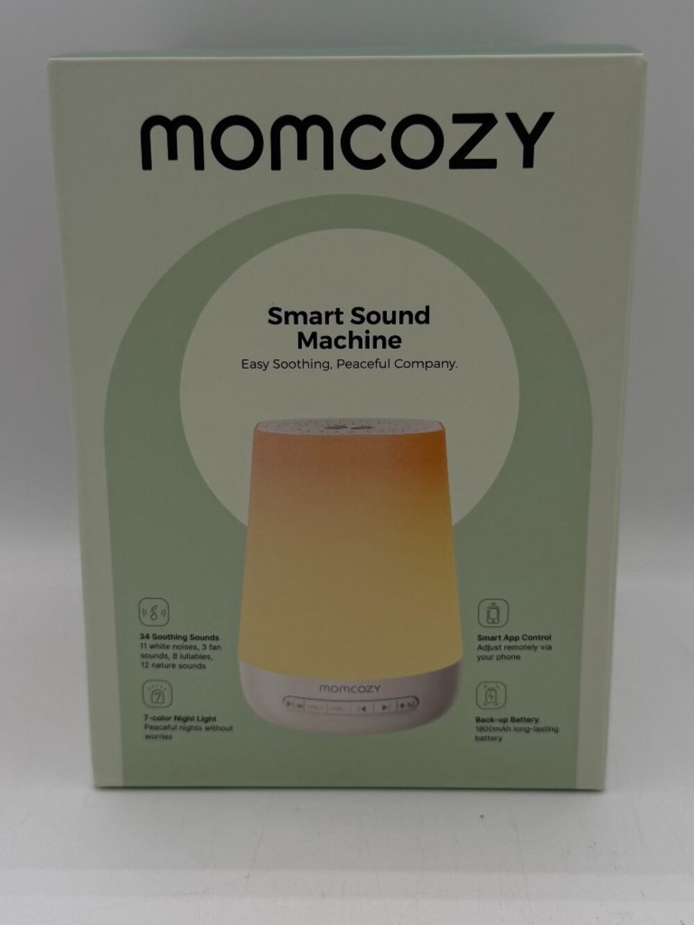 Momcozy Smart Sound Machine Night Light White Noise App Control New